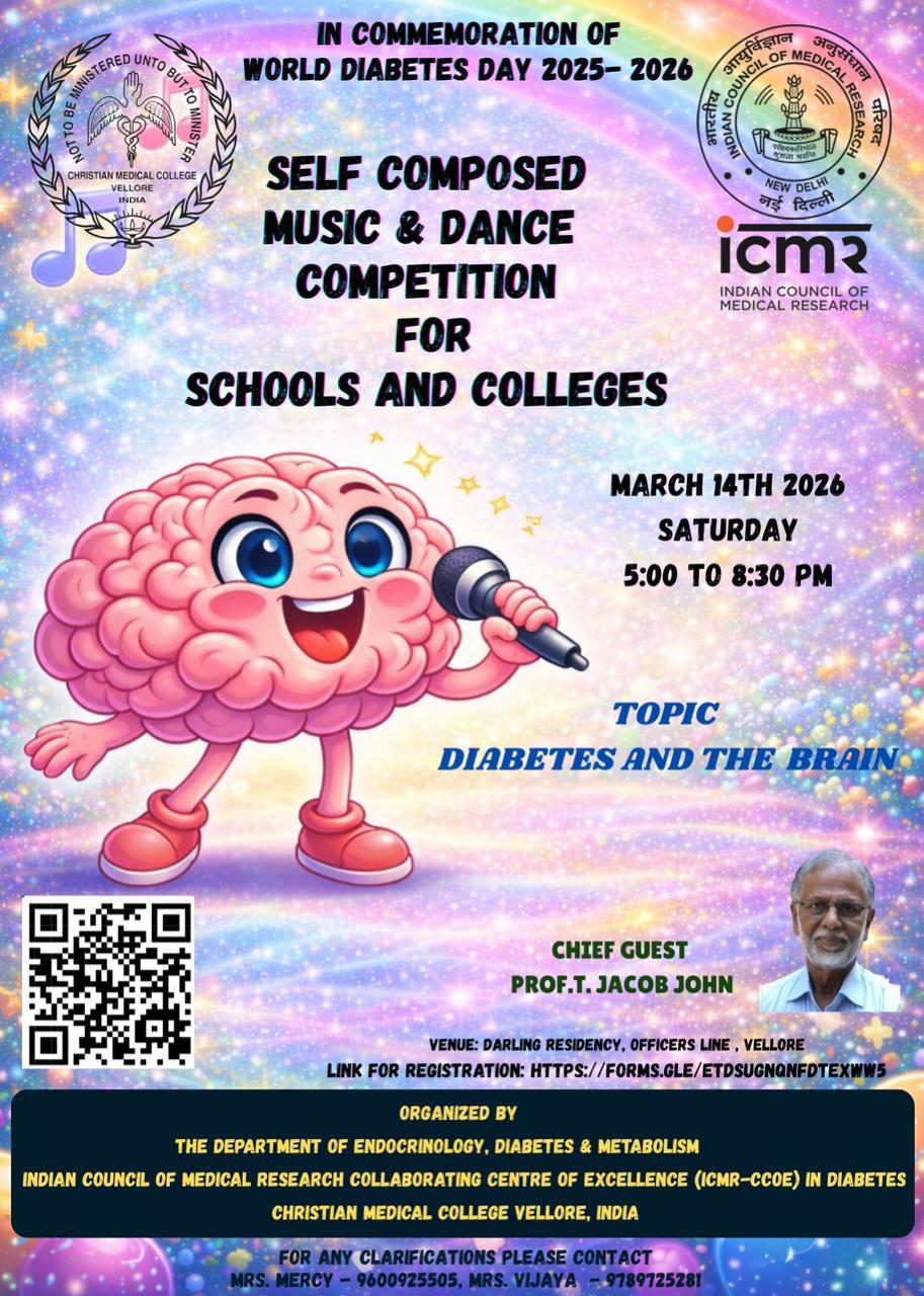 World Diabetes day dance competition 2026 endocrinology cmc vellore